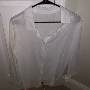 Button up sheer top size small